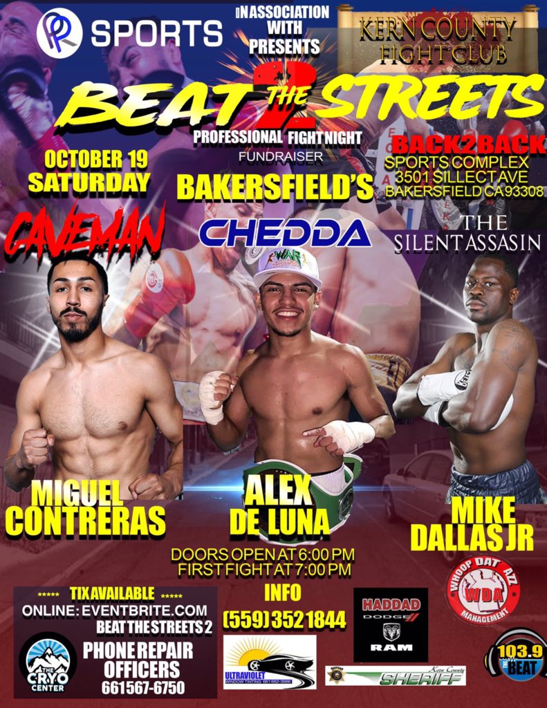 Boxing in Bakersfield on October 19th, Mike Dallas Jr returns