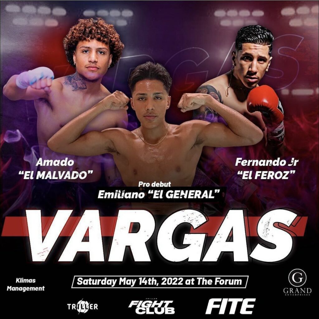 Vargas Dynasty Takes on Triller May 14th Inside the Ropes Boxing