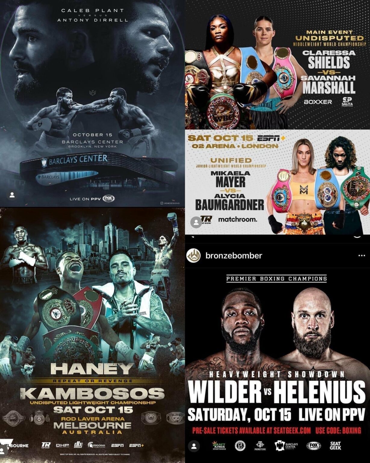 October 15 The Best Bets for a Stacked Day of Boxing Inside the