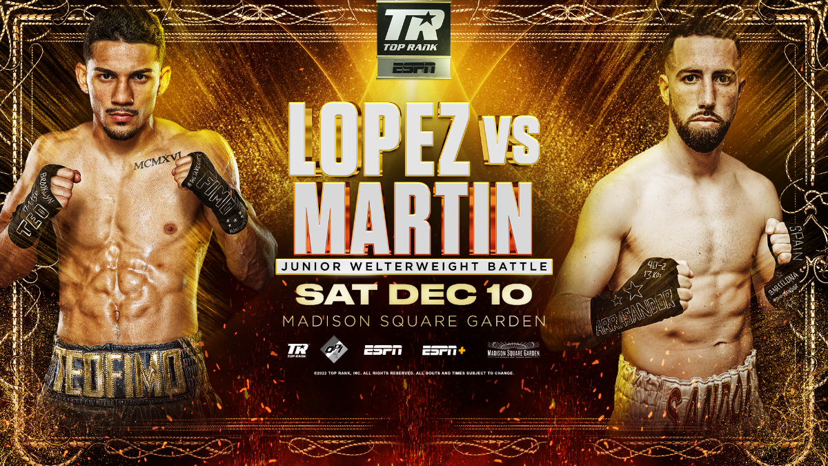 December 10 Teofimo Lopez-Sandor Martin Tabbed for Heisman Night Main Event at Madison Square Garden LIVE on ESPN - Inside the Ropes Boxing